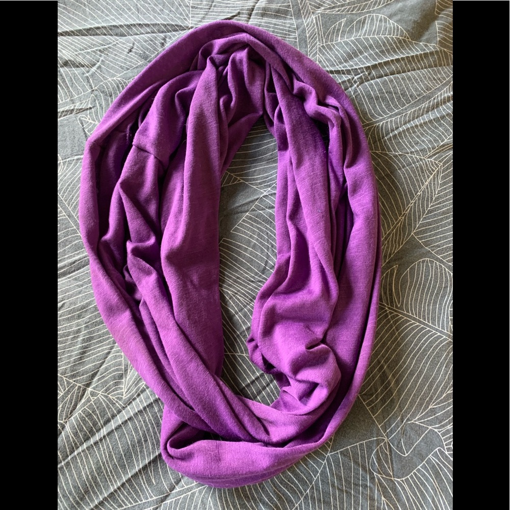 Purple infinity scarf